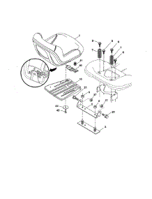 Seat parts for Craftsman Front-Engine Lawn Tractor 917288630 from AppliancePartsPros.com