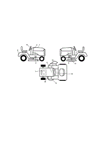 Decals parts for Craftsman Front-Engine Lawn Tractor 917288630 from AppliancePartsPros.com