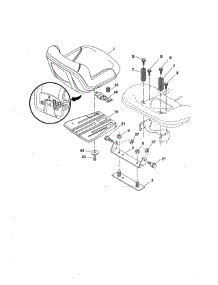 Seat parts for Craftsman Front-Engine Lawn Tractor 917288632 from AppliancePartsPros.com