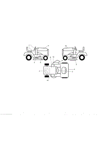 Decals parts for Craftsman Front-Engine Lawn Tractor 917288663 from AppliancePartsPros.com