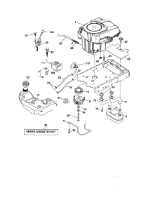 Engine parts for Craftsman Front-Engine Lawn Tractor 917288670 from AppliancePartsPros.com