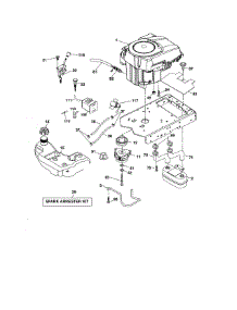Engine parts for Craftsman Front-Engine Lawn Tractor 917288671 from AppliancePartsPros.com