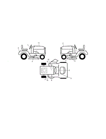 Decals parts for Craftsman Front-Engine Lawn Tractor 917288672 from AppliancePartsPros.com