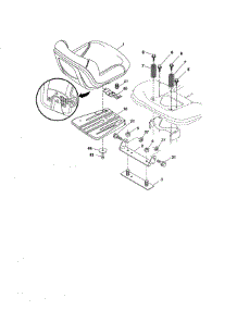 Seat parts for Craftsman Front-Engine Lawn Tractor 917288740 from AppliancePartsPros.com