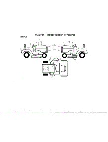 Decals parts for Craftsman Front-Engine Lawn Tractor 917288740 from AppliancePartsPros.com