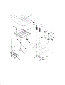 Seat parts for Craftsman Front-Engine Lawn Tractor 917289030 from AppliancePartsPros.com