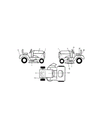 Decals parts for Craftsman Front-Engine Lawn Tractor 917289030 from AppliancePartsPros.com
