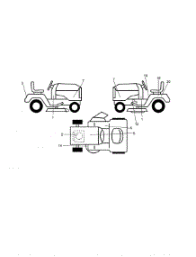 Decals parts for Craftsman Front-Engine Lawn Tractor 917289031 from AppliancePartsPros.com