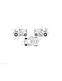 Decals parts for Craftsman Front-Engine Lawn Tractor 917289032 from AppliancePartsPros.com