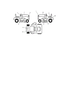 Decals parts for Craftsman Front-Engine Lawn Tractor 917289080 from AppliancePartsPros.com