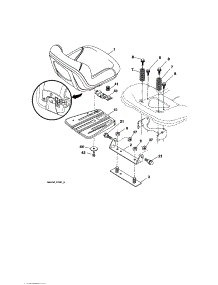 Seat parts for Craftsman Front-Engine Lawn Tractor 917289103 from AppliancePartsPros.com