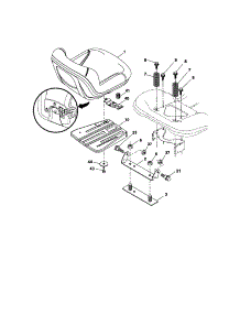 Seat parts for Craftsman Front-Engine Lawn Tractor 917289105 from AppliancePartsPros.com