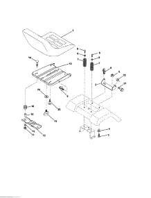 Seat parts for Craftsman Front-Engine Lawn Tractor 917289130 from AppliancePartsPros.com