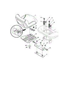 Seat parts for Craftsman Front-Engine Lawn Tractor 917289221 from AppliancePartsPros.com