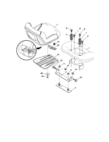 Seat parts for Craftsman Front-Engine Lawn Tractor 917289241 from AppliancePartsPros.com