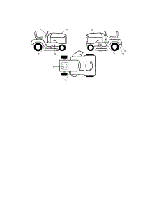 Decals parts for Craftsman Front-Engine Lawn Tractor 917289270 from AppliancePartsPros.com