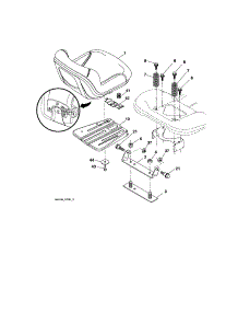 Seat parts for Craftsman Front-Engine Lawn Tractor 917289281 from AppliancePartsPros.com