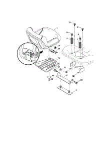 Seat parts for Craftsman Front-Engine Lawn Tractor 917289450 from AppliancePartsPros.com