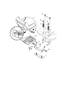 Seat parts for Craftsman Front-Engine Lawn Tractor 917289451 from AppliancePartsPros.com