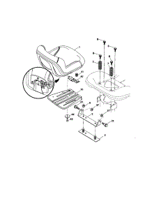 Seat parts for Craftsman Front-Engine Lawn Tractor 917289470 from AppliancePartsPros.com