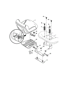 Seat parts for Craftsman Front-Engine Lawn Tractor 917289480 from AppliancePartsPros.com