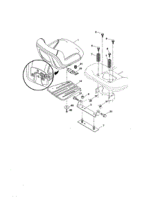 Seat parts for Craftsman Front-Engine Lawn Tractor 917289740 from AppliancePartsPros.com
