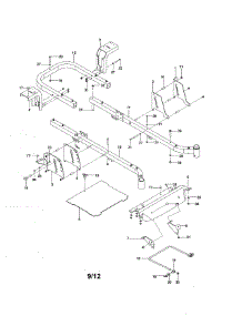 Frame parts for Craftsman Rear-Engine Riding Mower 917289820 from AppliancePartsPros.com