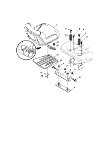 Seat parts for Craftsman Front-Engine Lawn Tractor 917289902 from AppliancePartsPros.com