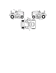 Decals parts for Craftsman Front-Engine Lawn Tractor 917289903 from AppliancePartsPros.com