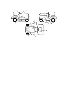 Decals parts for Craftsman Front-Engine Lawn Tractor 917289912 from AppliancePartsPros.com