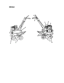 Decals parts for Craftsman Front-Tine Tiller 917292381 from AppliancePartsPros.com
