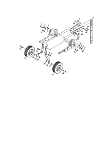 Wheel And Depth Stake Assembly parts for Craftsman Front-Tine Tiller 917292481 from AppliancePartsPros.com