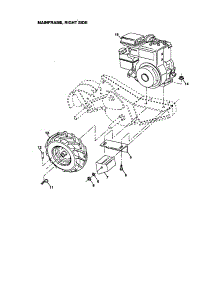 Mainframe, Right Side parts for Craftsman Rear-Tine Tiller 917293203 from AppliancePartsPros.com