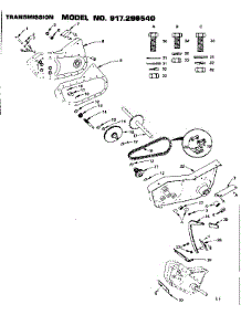 Transmission parts for Craftsman Rear-Tine Tiller 917296540 from AppliancePartsPros.com