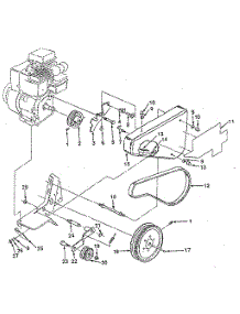Detail "B" - Belt Guard And Pulley Assembly parts for Craftsman Front-Tine Tiller 917298231 from AppliancePartsPros.com