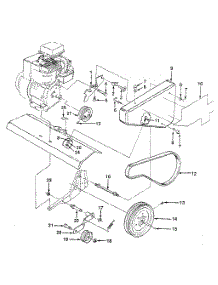 Detail "B" - Belt Guard And Pulley Assembly parts for Craftsman Front-Tine Tiller 917298241 from AppliancePartsPros.com