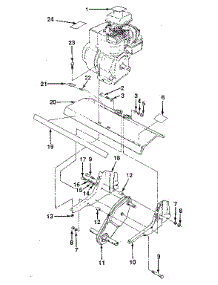 Detail "E" - Transmission And Tine Shield Assembly parts for Craftsman Front-Tine Tiller 917298241 from AppliancePartsPros.com