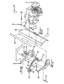 Transmission And Tine Shield Assembly parts for Craftsman Front-Tine Tiller 917298242 from AppliancePartsPros.com