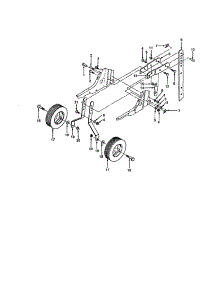 Wheel / Depth Stake parts for Craftsman Front-Tine Tiller 917298350 from AppliancePartsPros.com