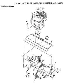 Transmission parts for Craftsman Front-Tine Tiller 917298351 from AppliancePartsPros.com