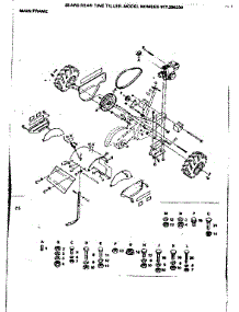 Main Frame parts for Craftsman Rear-Tine Tiller 917299230 from AppliancePartsPros.com