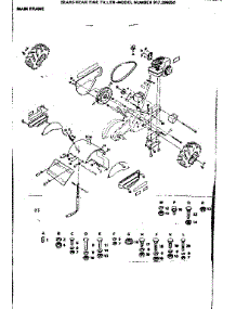 Main Frame parts for Craftsman Rear-Tine Tiller 917299250 from AppliancePartsPros.com