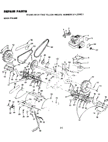 Main Frame parts for Craftsman Rear-Tine Tiller 917299551 from AppliancePartsPros.com