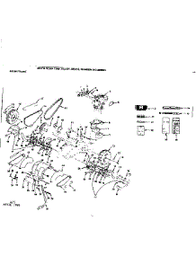 Main Frame parts for Craftsman Rear-Tine Tiller 917299592 from AppliancePartsPros.com