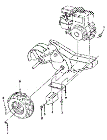 Mainframe, Right Side parts for Craftsman Rear-Tine Tiller 917299691 from AppliancePartsPros.com