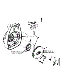Rewind Starter parts for Craftsman Chainsaw 917350250 from AppliancePartsPros.com