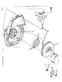 Shroud & Rewind Starter No. 590466 parts for Craftsman Chainsaw 917350720 from AppliancePartsPros.com