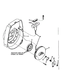 Shroud & Rewind Starte No. 590468 parts for Craftsman Chainsaw 917351160 from AppliancePartsPros.com