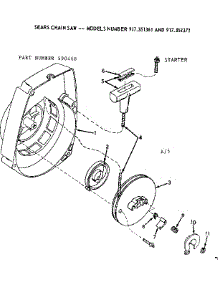 Rewind Starter parts for Craftsman Chainsaw 917351170 from AppliancePartsPros.com
