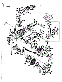 Engine Breakdown parts for Craftsman Chainsaw 917352133 from AppliancePartsPros.com